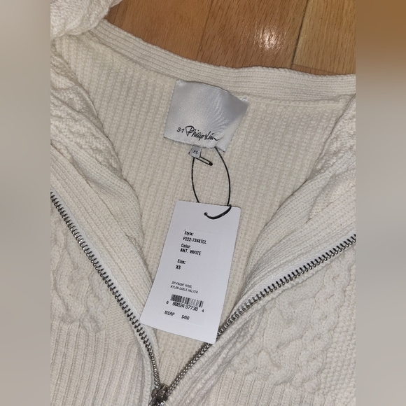 1. NWT 3.1 PHILIP LIM CABLE KNIT HALTER TOP SIZE XS - Picture 10 of 13